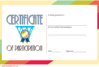 Fantastic Certificate Of Participation Word Template