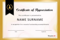 Fantastic Certificate Of Recognition Word Template