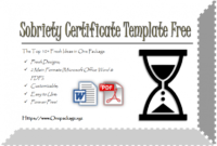 Fantastic Certificate Of Sobriety Template Free