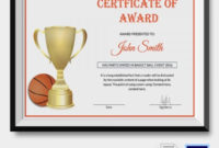 Fantastic Download 10 Basketball Mvp Certificate Editable Templates