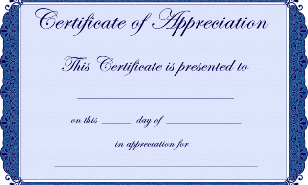 Fantastic Editable Certificate Of Appreciation Templates