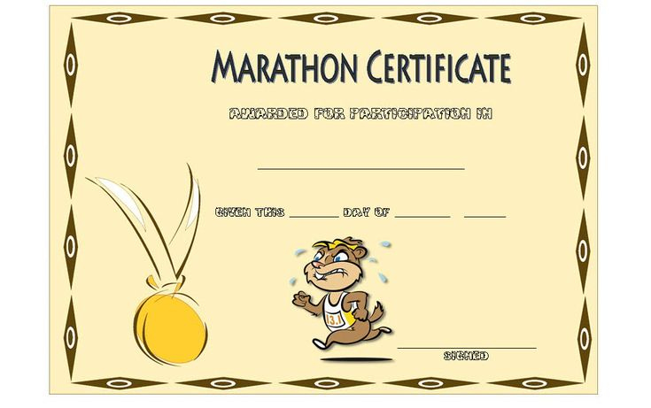 Fantastic Editable Running Certificate