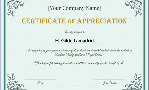 Fantastic Employee Appreciation Certificate Template