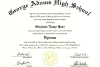Fantastic Fake Diploma Certificate Template