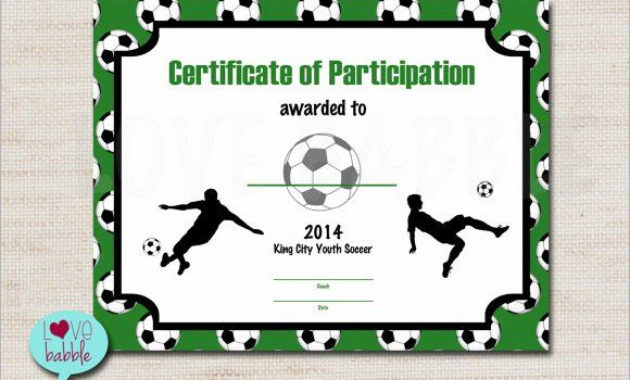 Fantastic Football Certificate Template