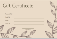 Fantastic Free Editable Wedding Gift Certificate Template