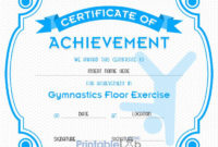 Fantastic Gymnastics Certificate Template