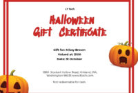 Fantastic Halloween Certificate Template