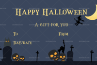 Fantastic Halloween Gift Certificate Template Free