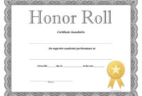 Fantastic Honor Award Certificate Template