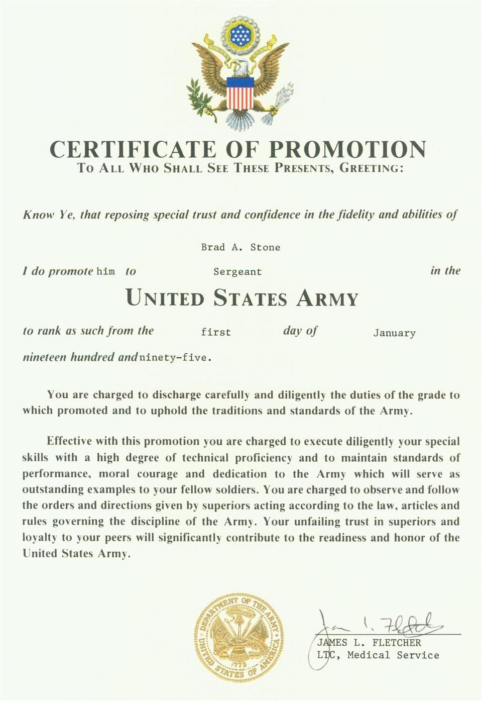 Fantastic Job Promotion Certificate Template Free