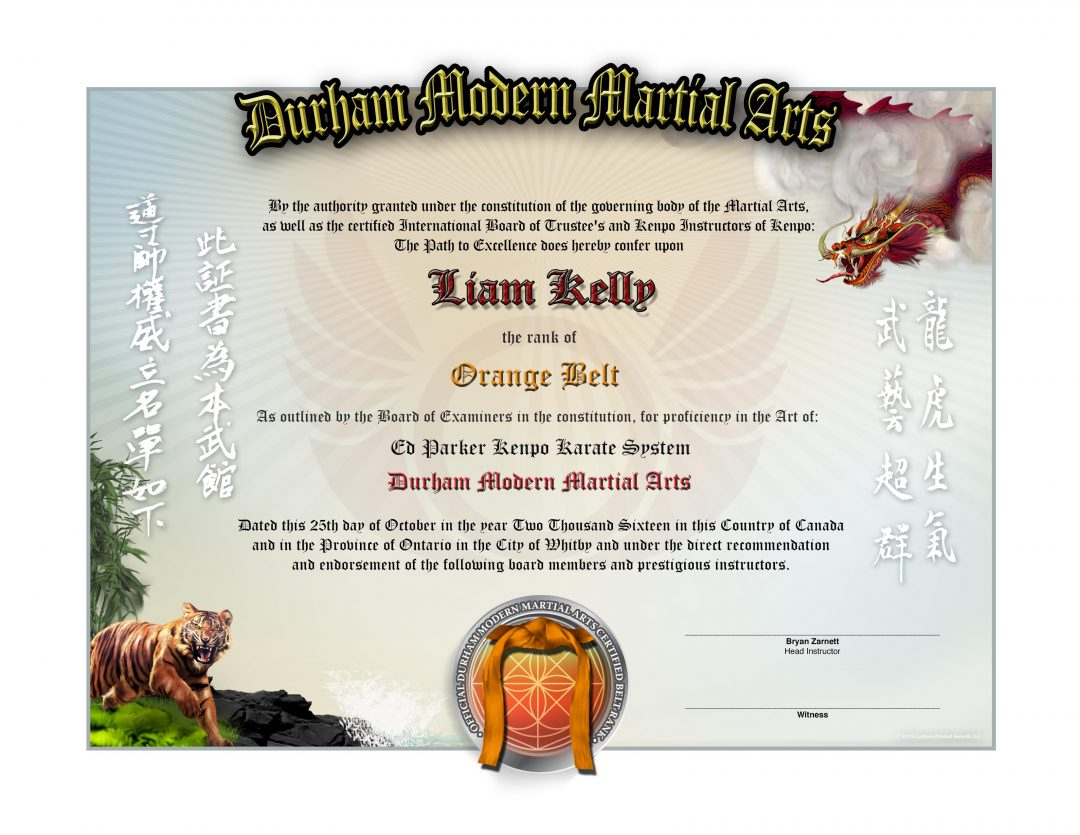 Fantastic Martial Arts Certificate Templates
