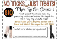 Fantastic Mary Kay Gift Certificate Template