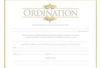 Fantastic Ordination Certificate Templates