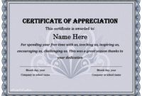 Fantastic Printable Certificate Of Recognition Templates Free