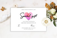 Fantastic Printable Photography Gift Certificate Template
