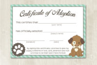 Fantastic Puppy Birth Certificate Free Printable 8 Ideas