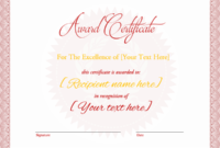 Fantastic Star Award Certificate Template