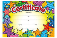 Fantastic Star Student Certificate Template
