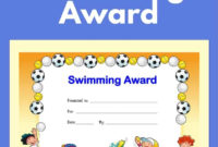 Fantastic Swimming Award Certificate Template