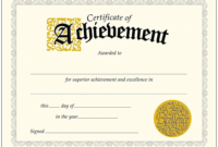 Fantastic Tennis Achievement Certificate Template