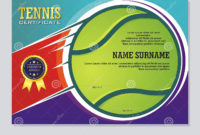 Fantastic Tennis Achievement Certificate Templates