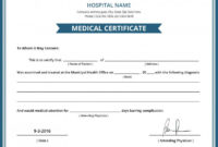 Fascinating Australian Doctors Certificate Template
