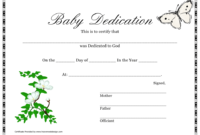 Fascinating Baby Dedication Certificate Templates