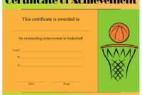 Fascinating Basketball Participation Certificate Template