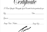 Fascinating Black And White Gift Certificate Template Free