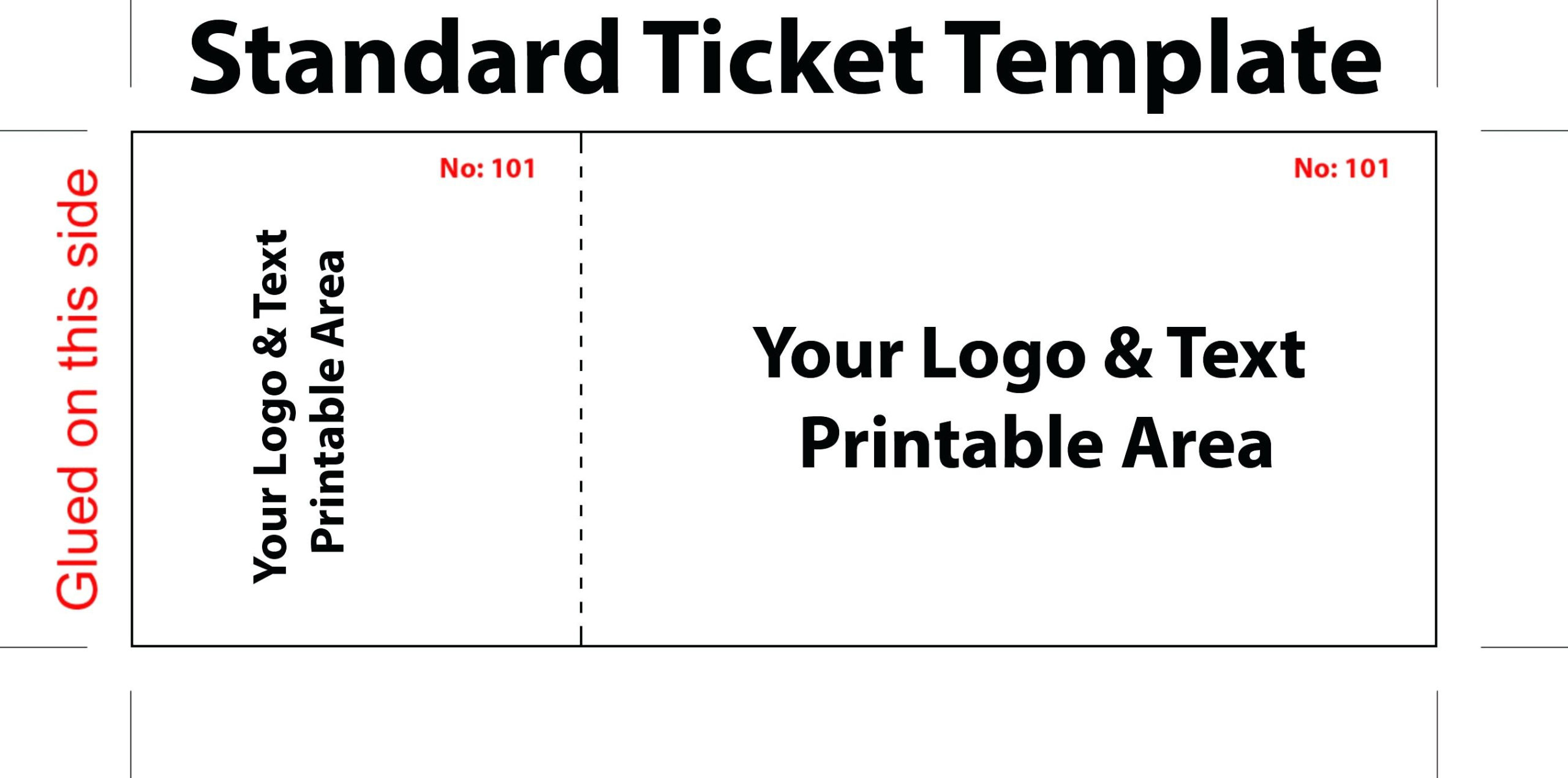 Fascinating Blank Admission Ticket Template