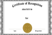 Fascinating Blank Certificate Templates Free Download
