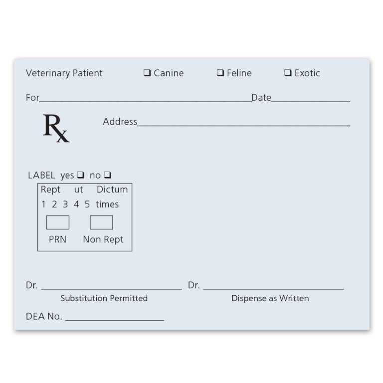 Fascinating Blank Prescription Form Template