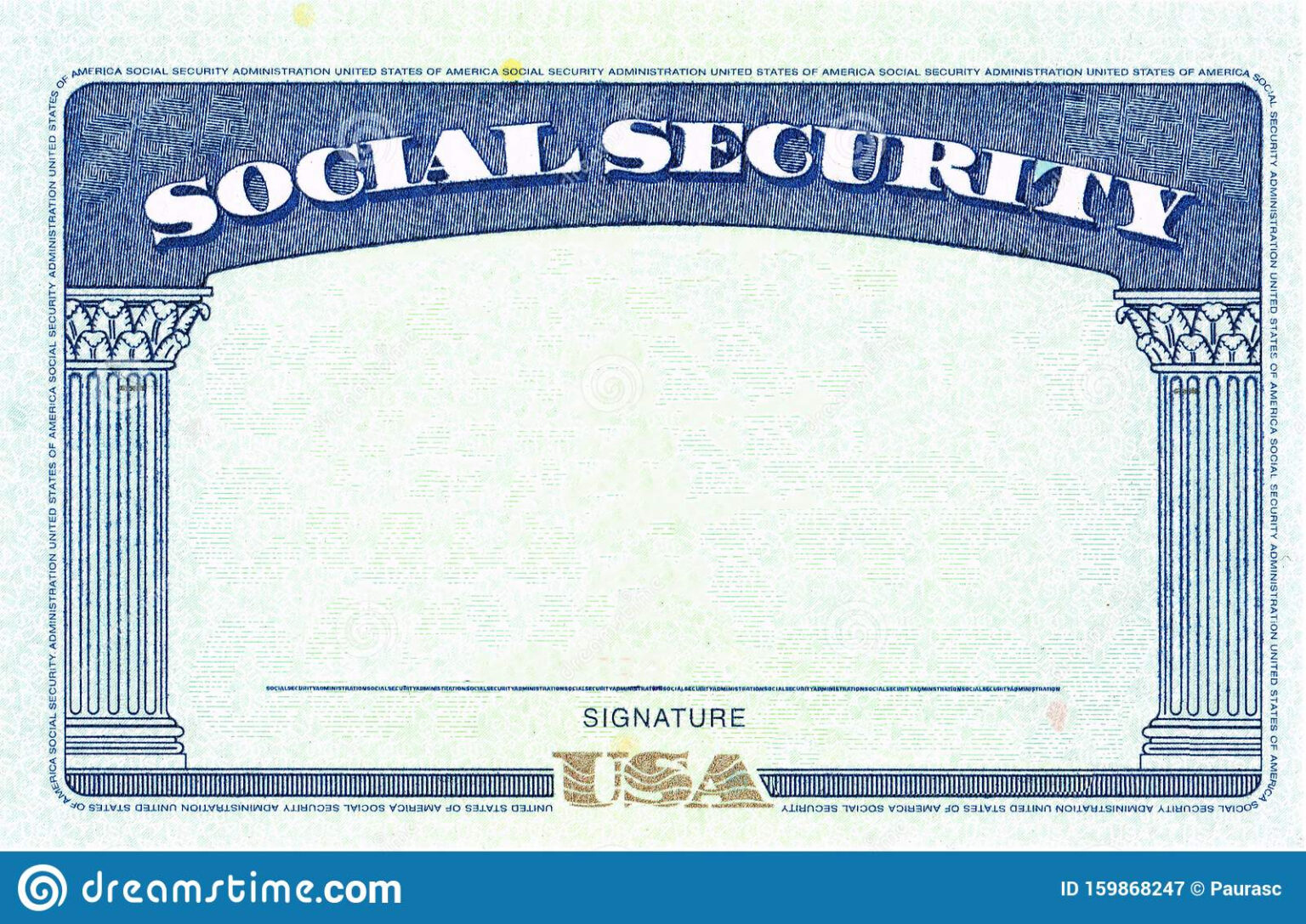 Fascinating Blank Social Security Card Template