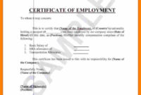 Fascinating Employee Certificate Of Service Template