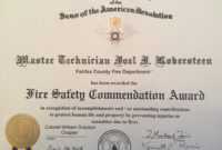 Fascinating Firefighter Certificate Template