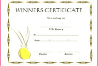 Fascinating First Place Award Certificate Template