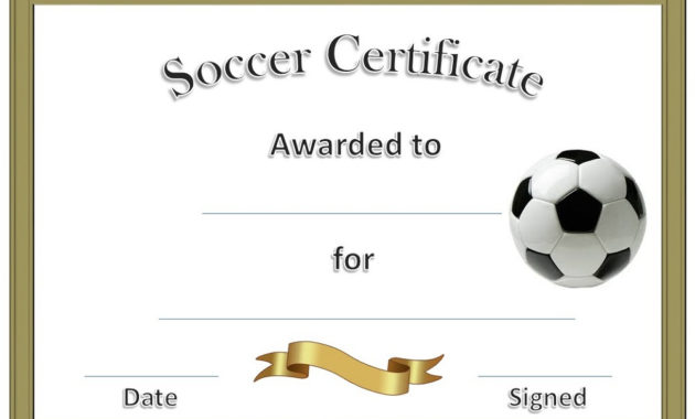 Fascinating Football Certificate Template