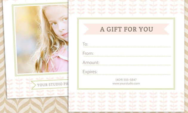 Fascinating Free Photography Gift Certificate Template