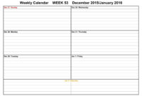 Fascinating Full Page Blank Calendar Template