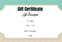 Fascinating Gift Certificate Template In Word 10 Designs