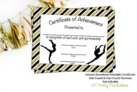 Fascinating Gymnastics Certificate Template