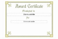 Fascinating Life Saving Award Certificate Template