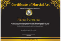 Fascinating Martial Arts Certificate Templates