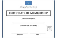 Fascinating New Member Certificate Template