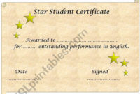 Fascinating Star Naming Certificate Template