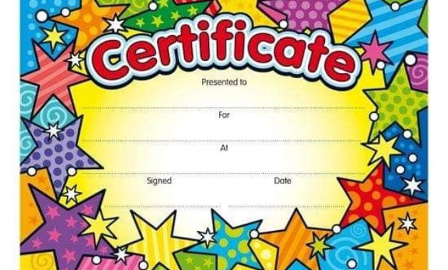 Fascinating Star Reader Certificate Template Free