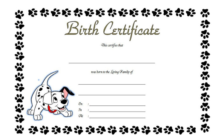 Fascinating Stuffed Animal Birth Certificate Template 7 Ideas