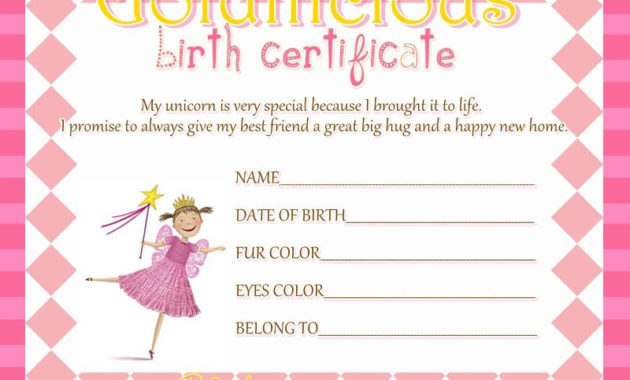 Fascinating Unicorn Adoption Certificate Free Printable 7 Ideas
