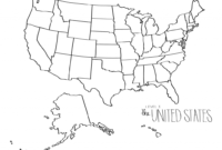 Fascinating United States Map Template Blank